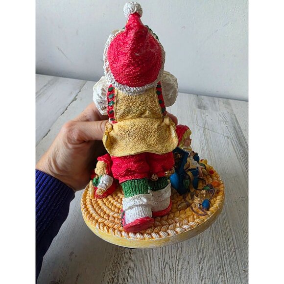 Cheryl ann vintage Santa star tree train statue figurine Xmas decor toys elf - Picture 7 of 9